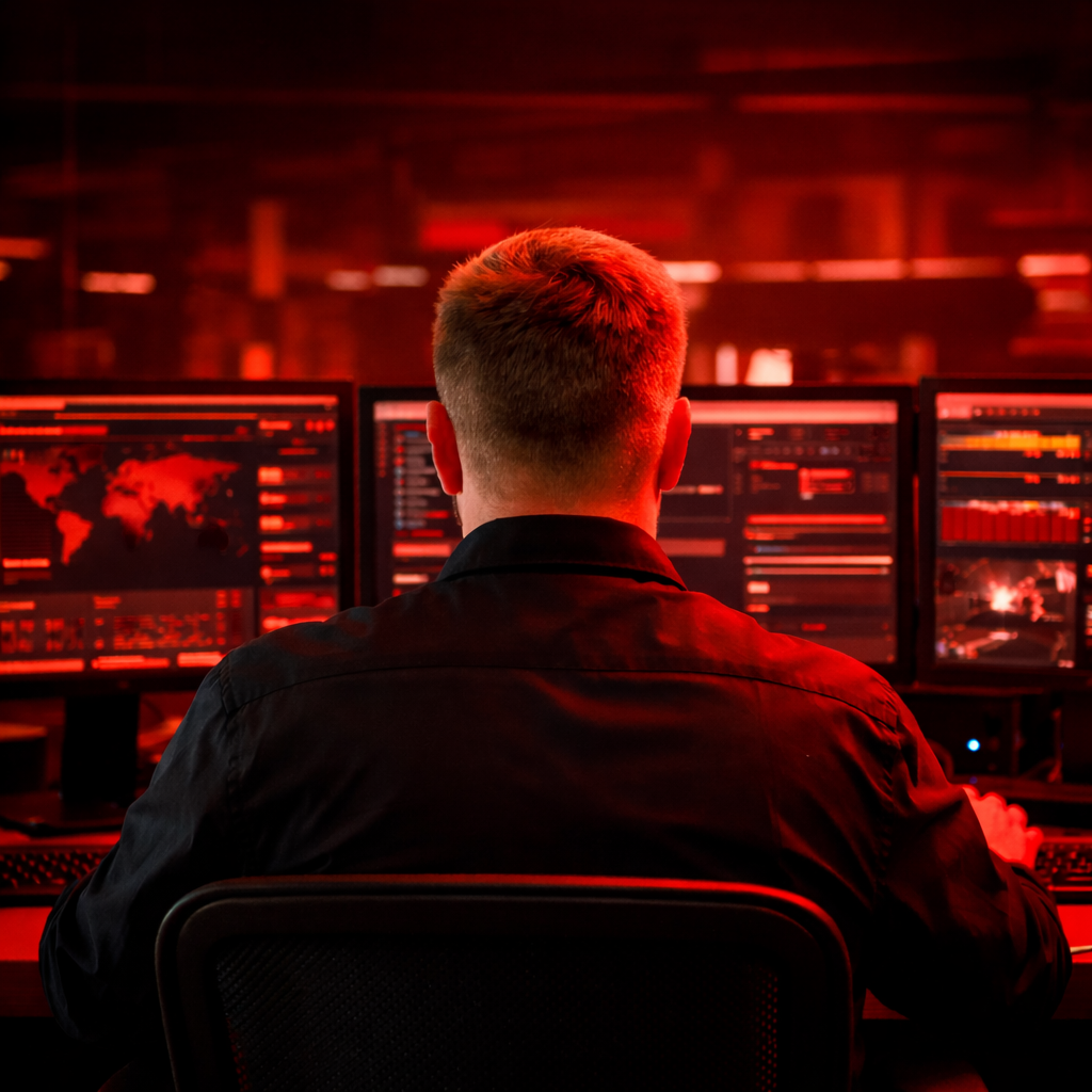 3 screens red with ethan